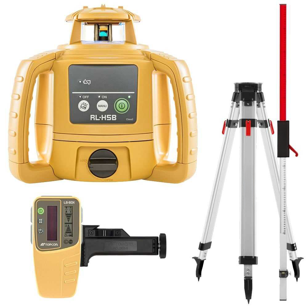 „Topcon 1021200-72Set RL-H5B + LS-80X“ statybinio lazerio rinkinys – profesionalus statybinis lazeris