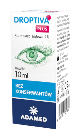 Droptiva Plus, hidratantne kapi za oči, 1% natrijum karmeloza