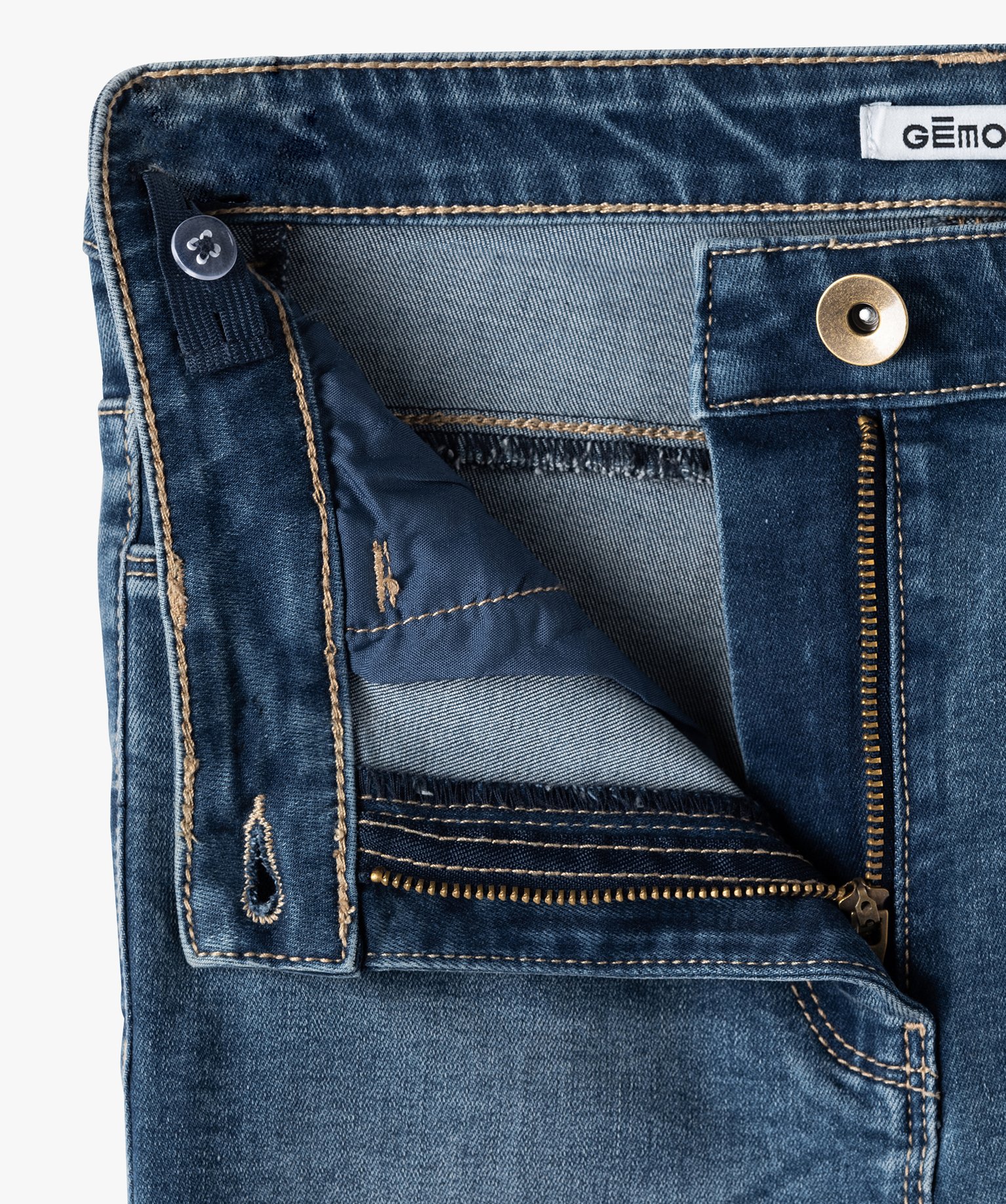 Jean fille coupe ultra skinny taille haute stone | GEMO