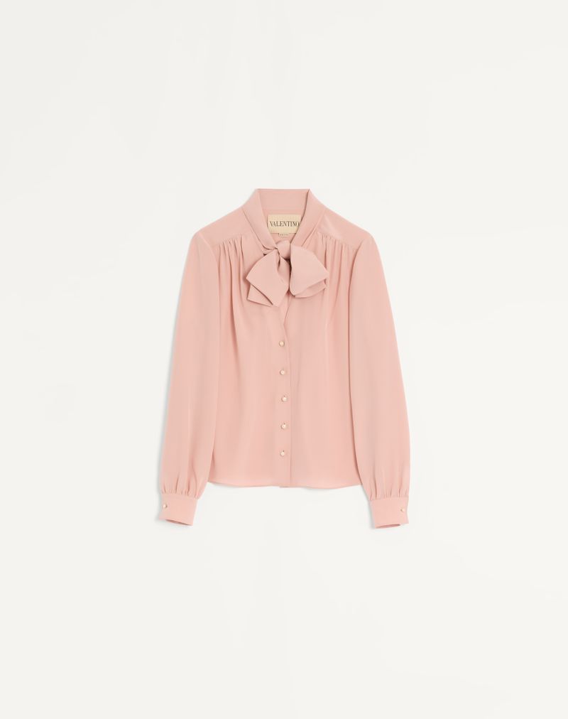 Camisa de crepe de chine