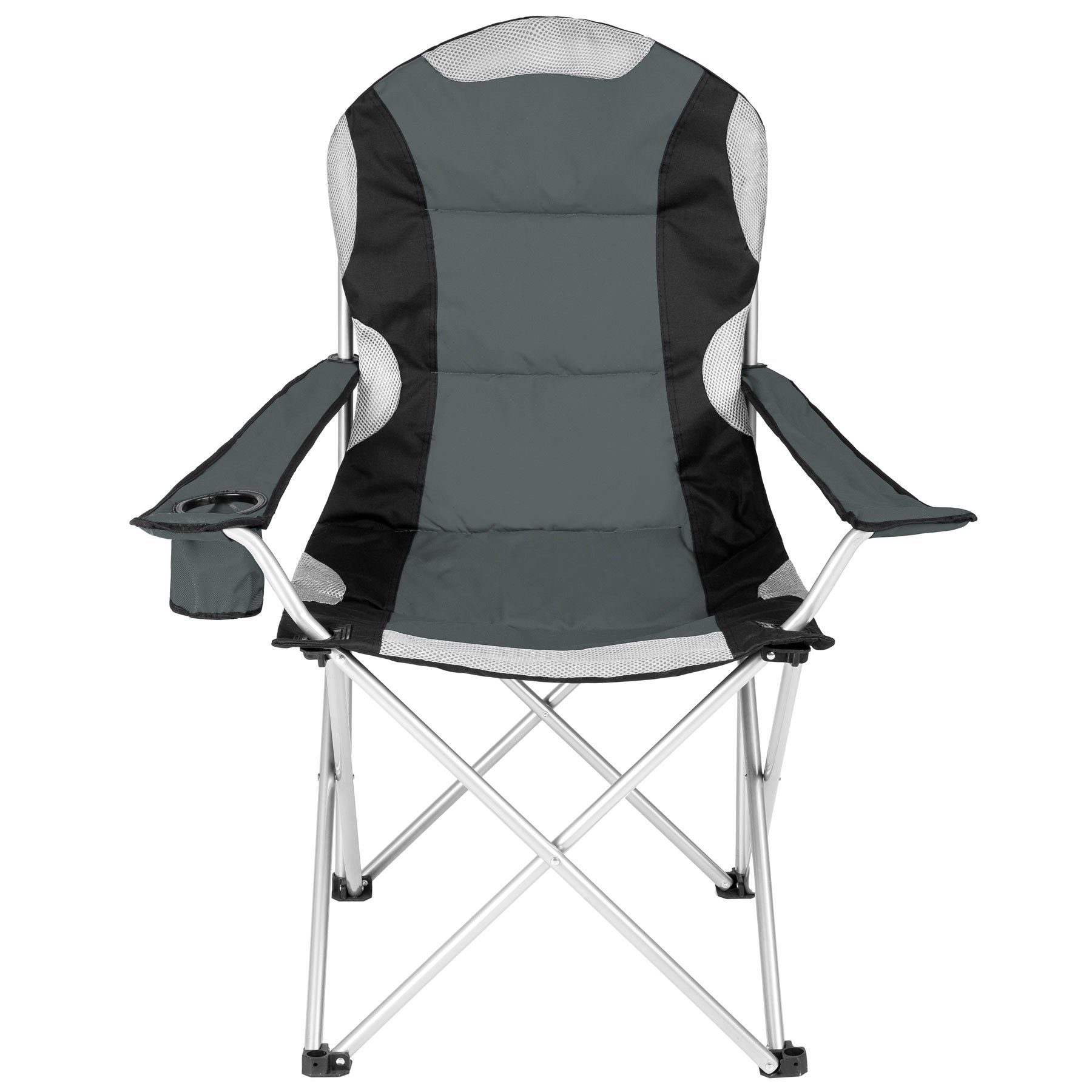 tectake Campingstuhl 4 Campingstühle mit Polsterung (4er Set, 4 St), Zusammenklappbar