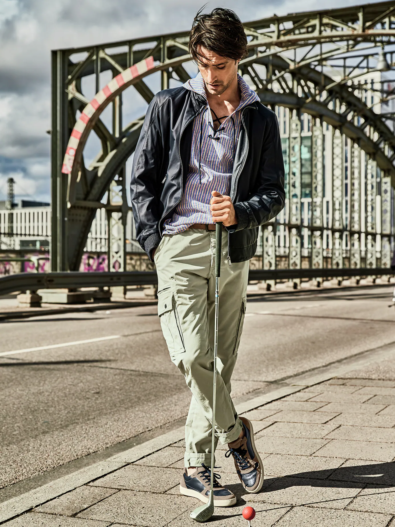 Leder-Blouson Roadstar