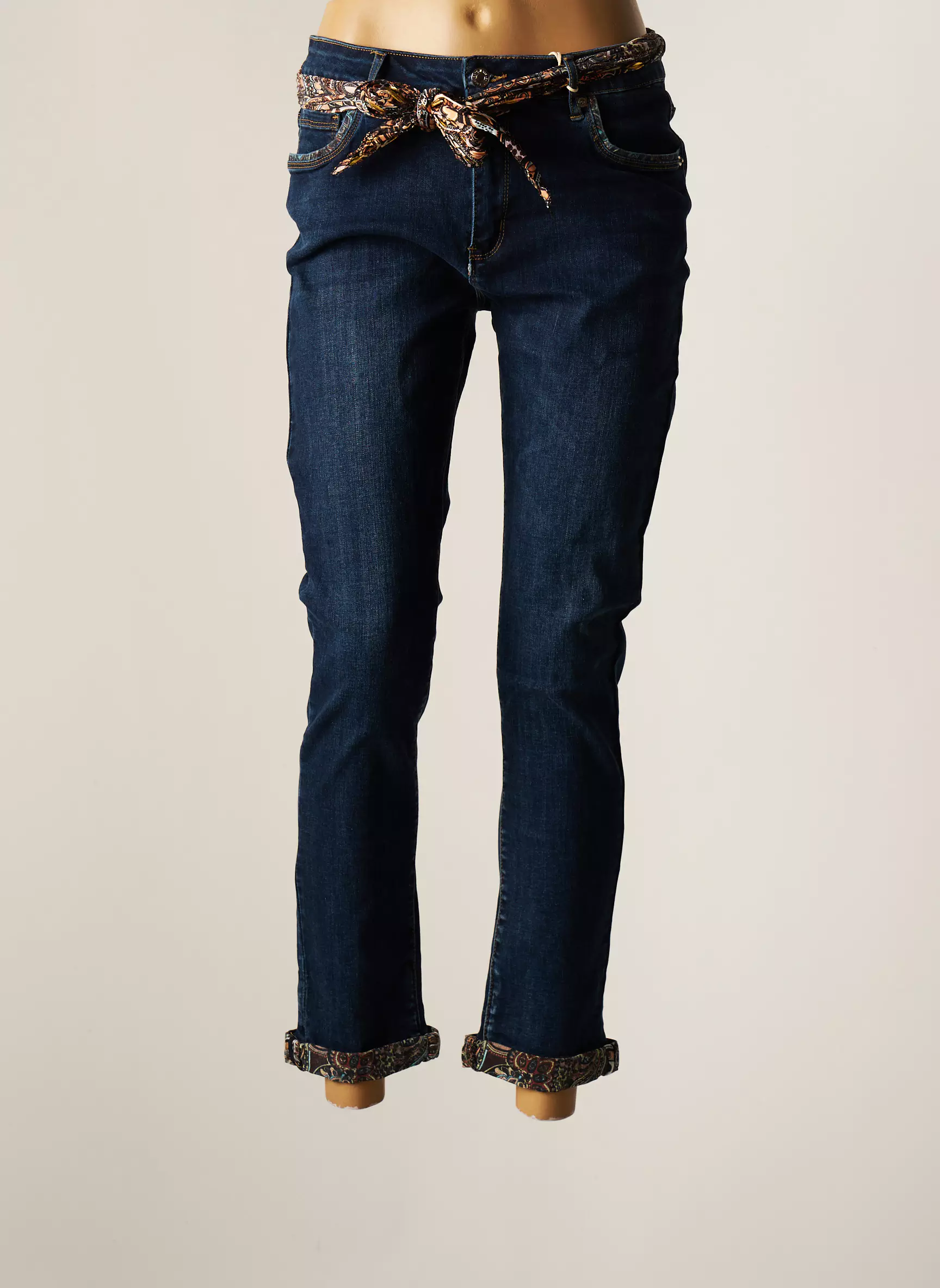 Onado Jeans Coupe Slim Femme couleur bleu