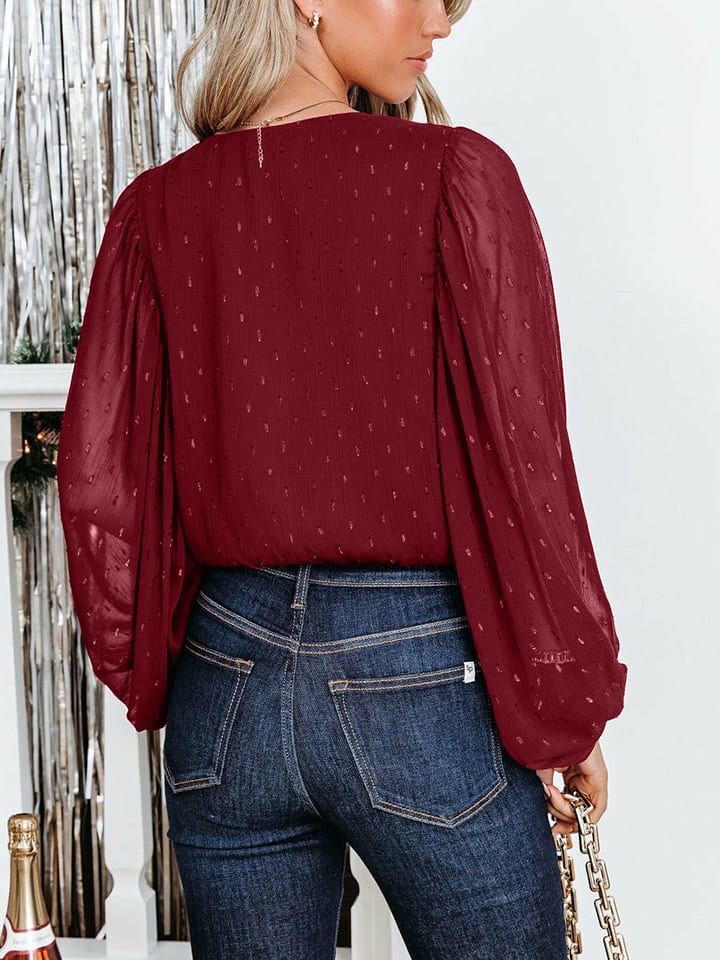 Milan Kiss Bluse in Bordeaux günstig kaufen