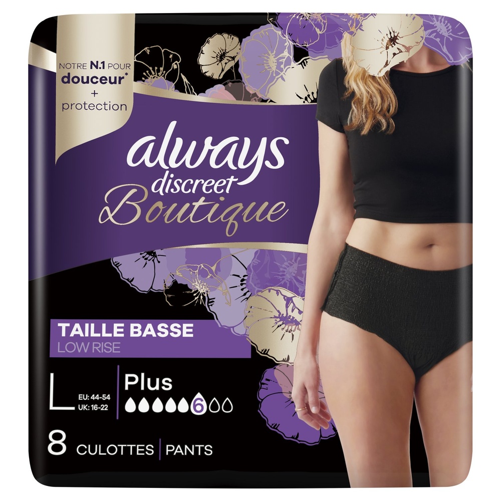 always Always Discreet Culottes Pour Fuites Urinaires Taille Basse Culottes Pour Fuites Urinaires