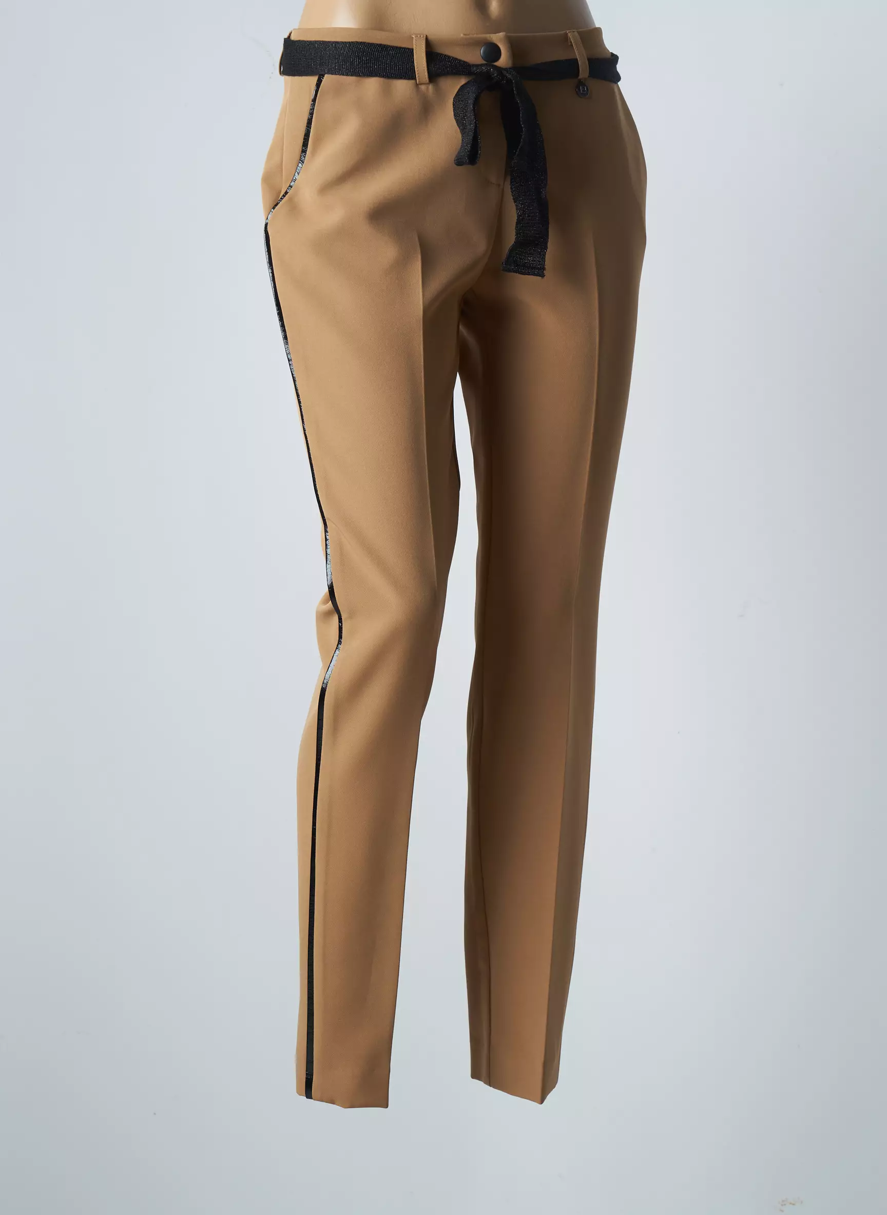 Fracomina Pantalons Slim Femme couleur beige