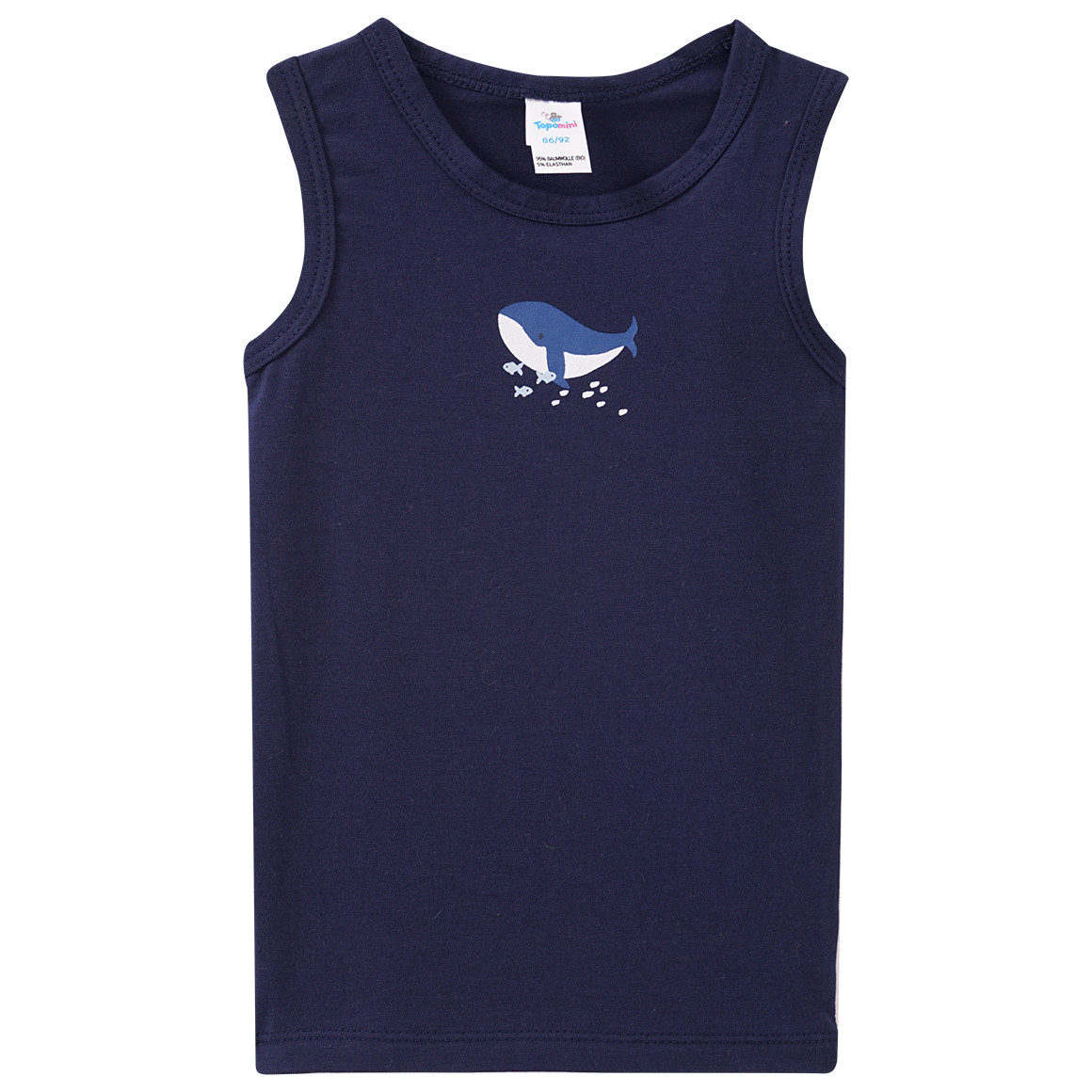 2 Jungen Unterhemden mit Wal-Print
