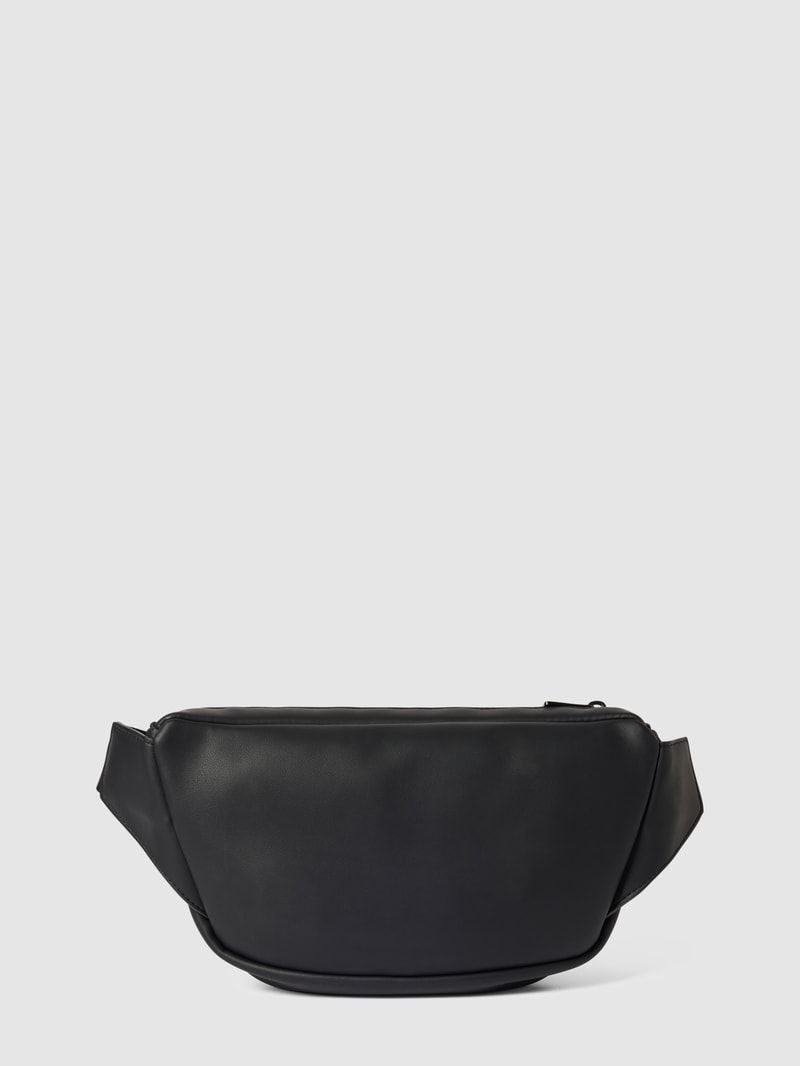 Bauchtasche mit Label-Details Modell 'Elliott' in schwarz