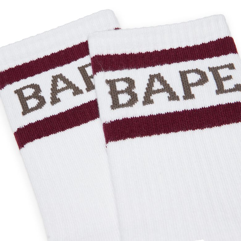 A Bathing Ape Bape Socks burgundy