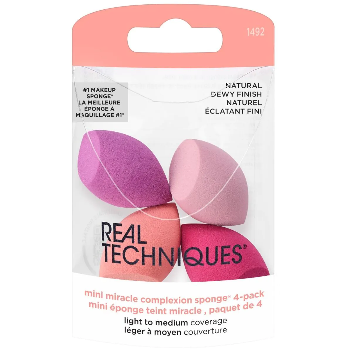 „Real Techniques Gąbeczka Mini Miracle Complexion Sponge“ kempinėlė, 4 vnt.