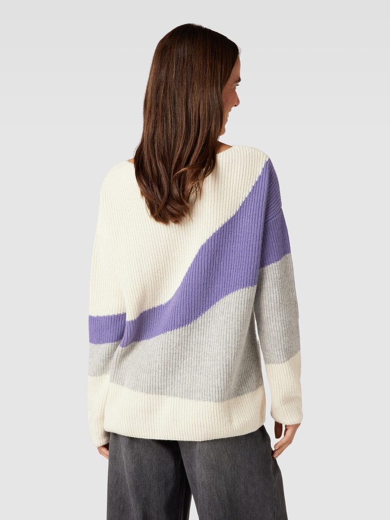 Strickpullover mit U-Boot-Ausschnitt Modell 'MIYAAS' in offwhite
