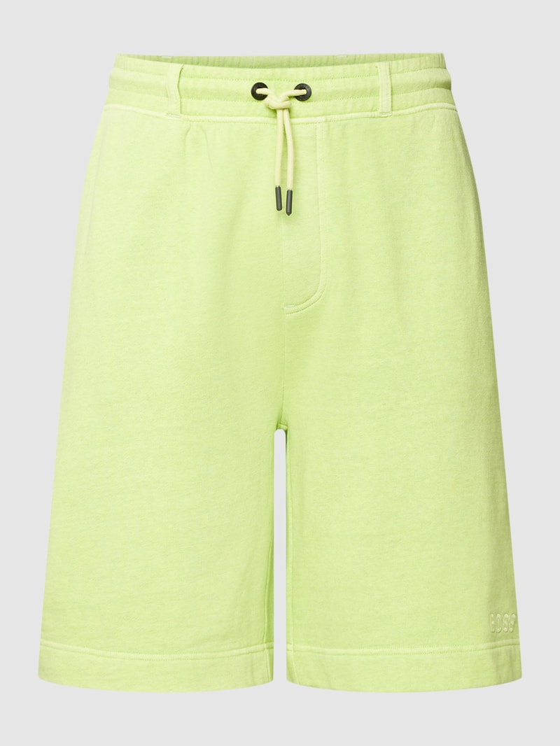 Shorts mit Label-Stitching Modell 'Neon' in neon grün