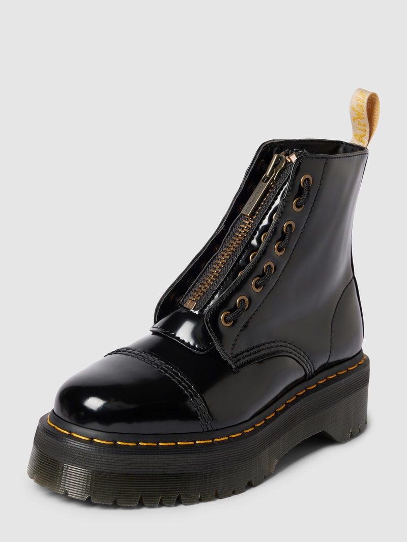 Schnürboots in Leder-Optik Modell 'Sinclair' in schwarz