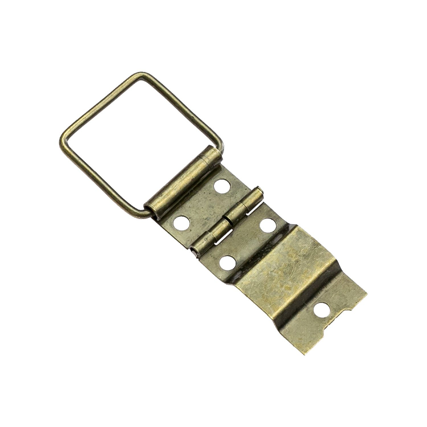 HMF Möbelbeschlag 6496 Vintage Deko Scharnier (2 Stück), Aufstellscharnier aus Metall, 22 x 57 mm, Bronze