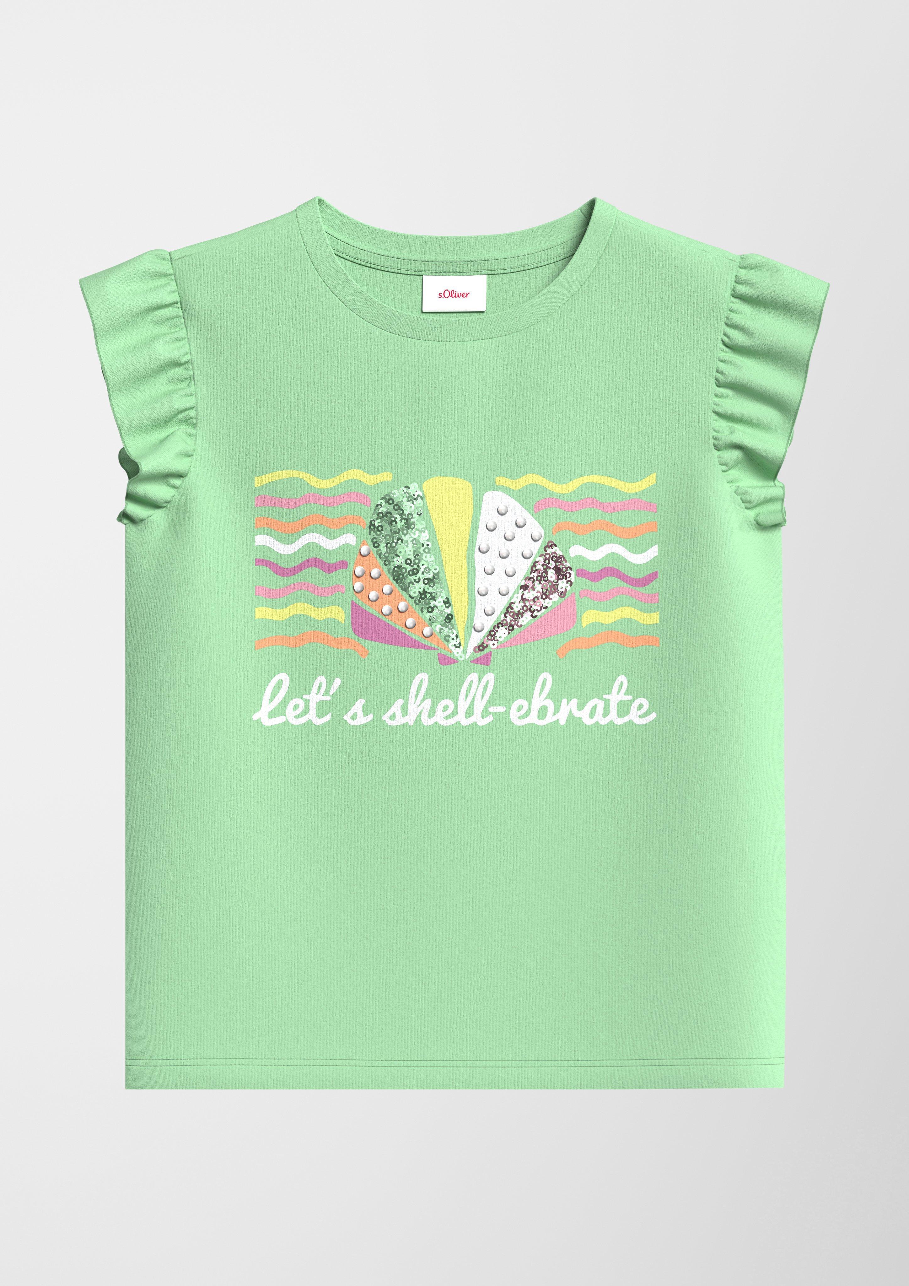 Baumwollshirt mit Artwork  2131424-7300