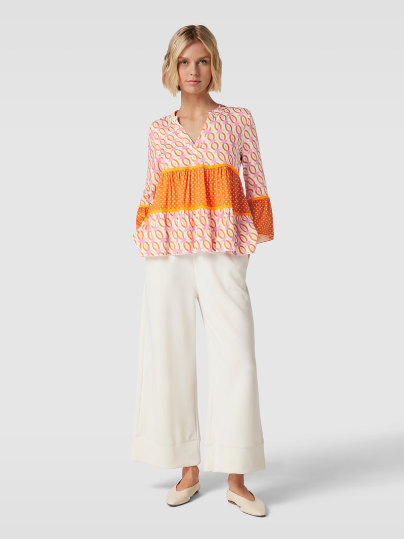 Blusenshirt mit Allover-Muster in pink