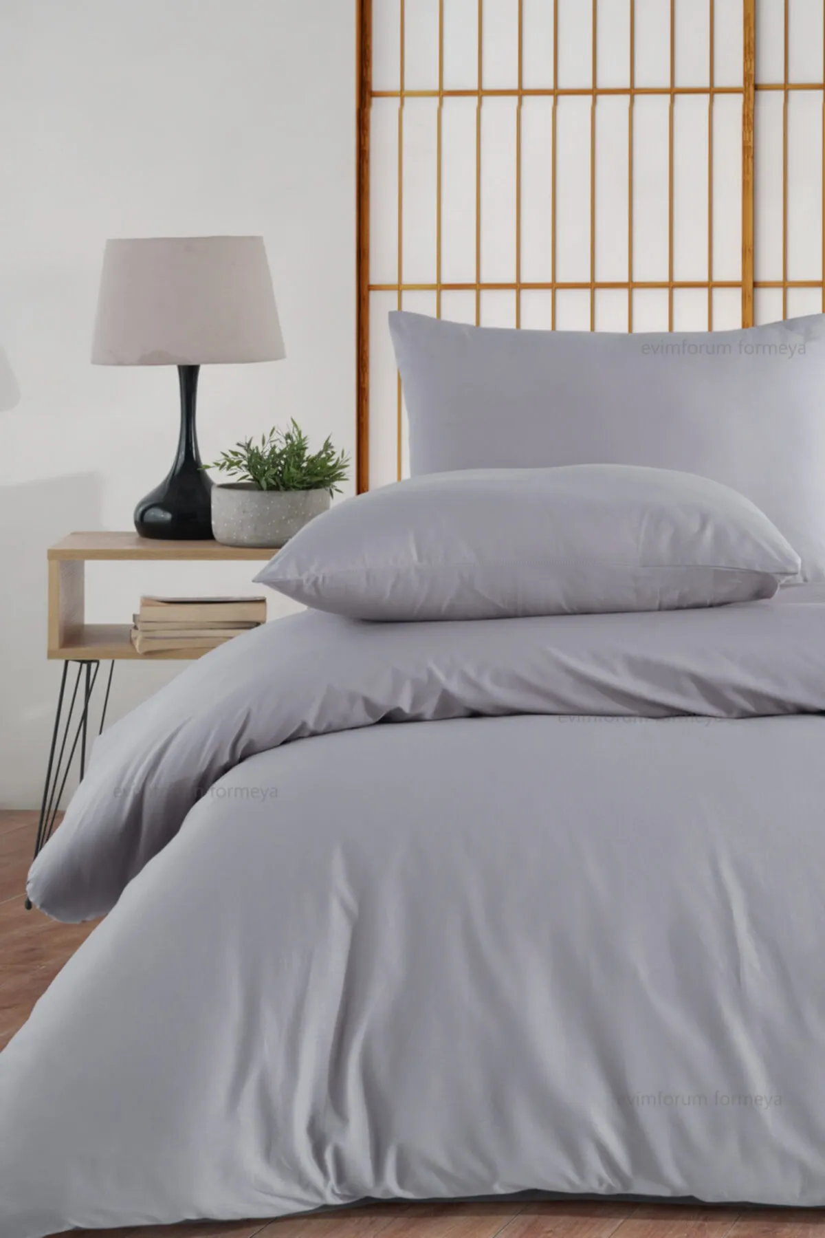 Formeya  Einzelbettbezug-Set aus 100 % Baumwolle mit elastischem Laken, 4 Farben