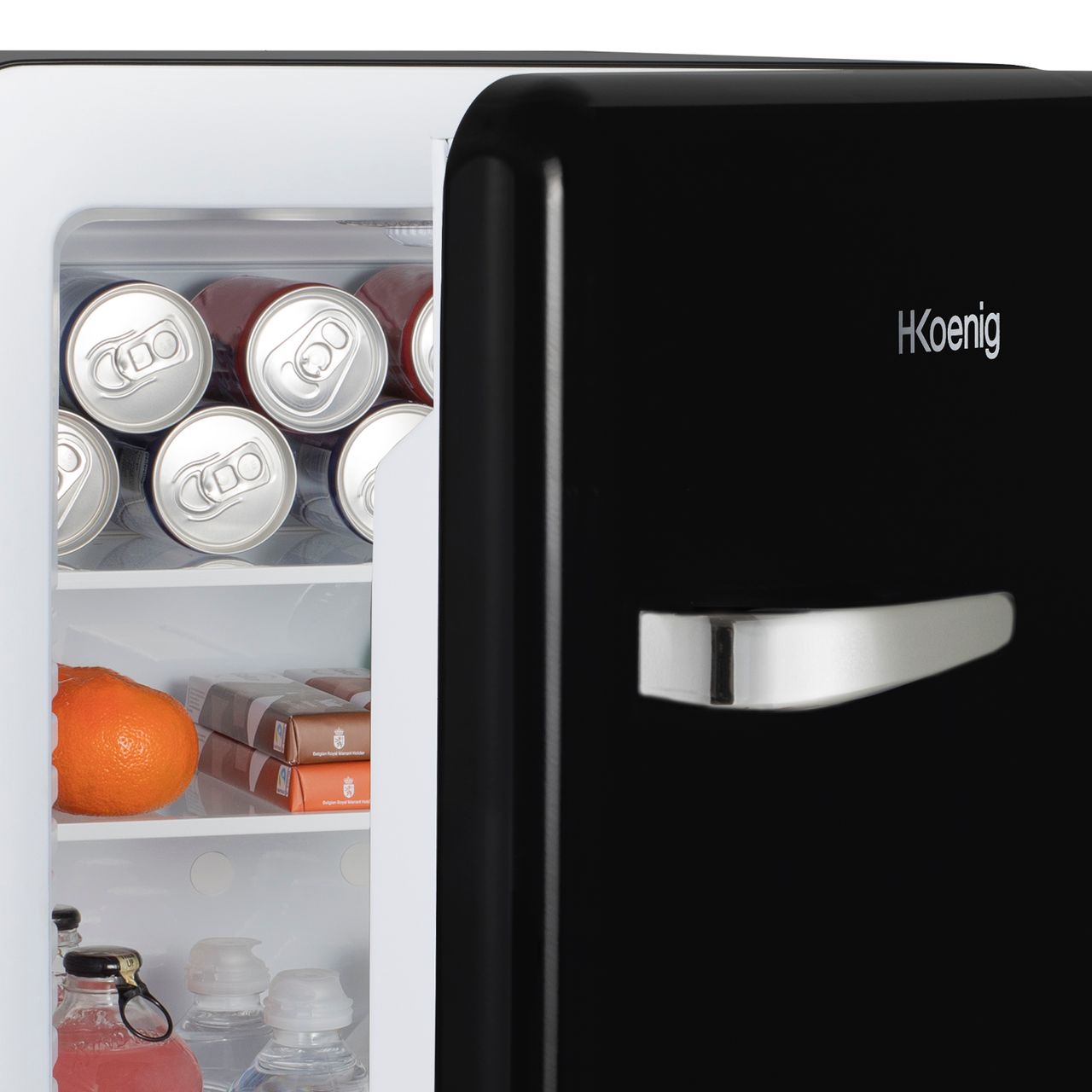 H.Koenig Mini-Bar 31L, Vintage-Design, einstellbare Temperatur 6°-15°C, 24 dB