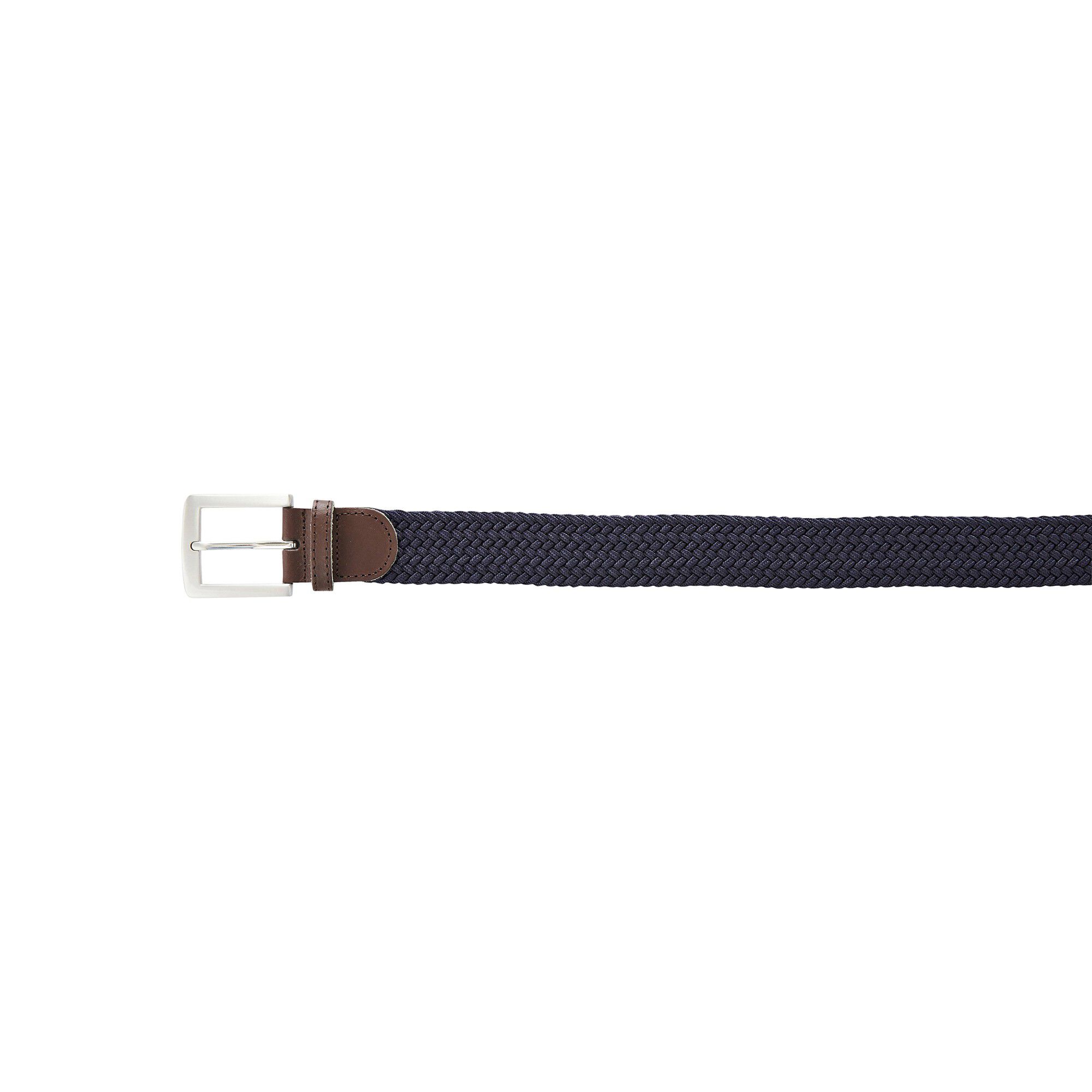 Ceinture tressée extensible finitions cuir