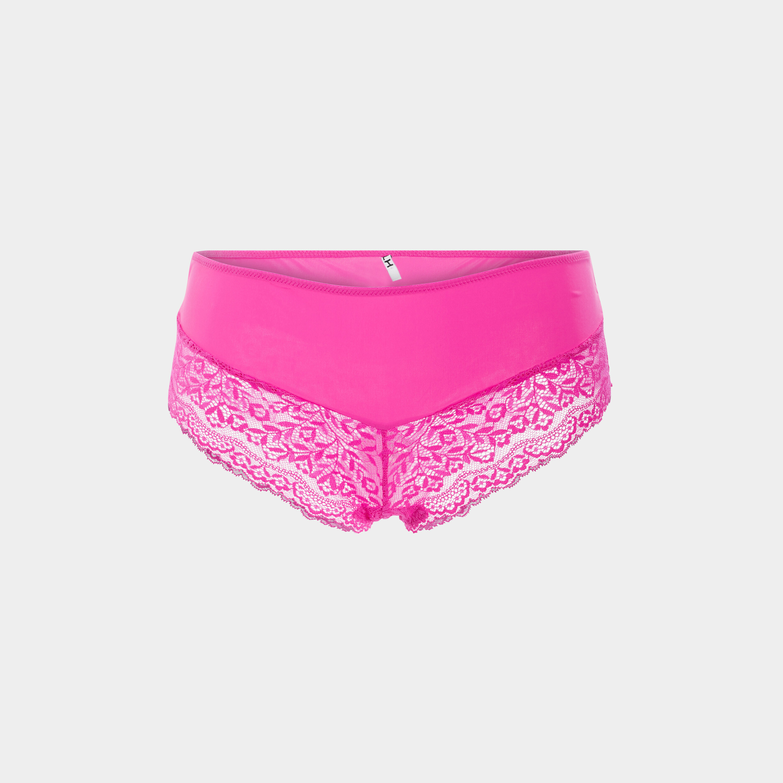 Shorty avec micro dentelle rose fushia femme | La Halle