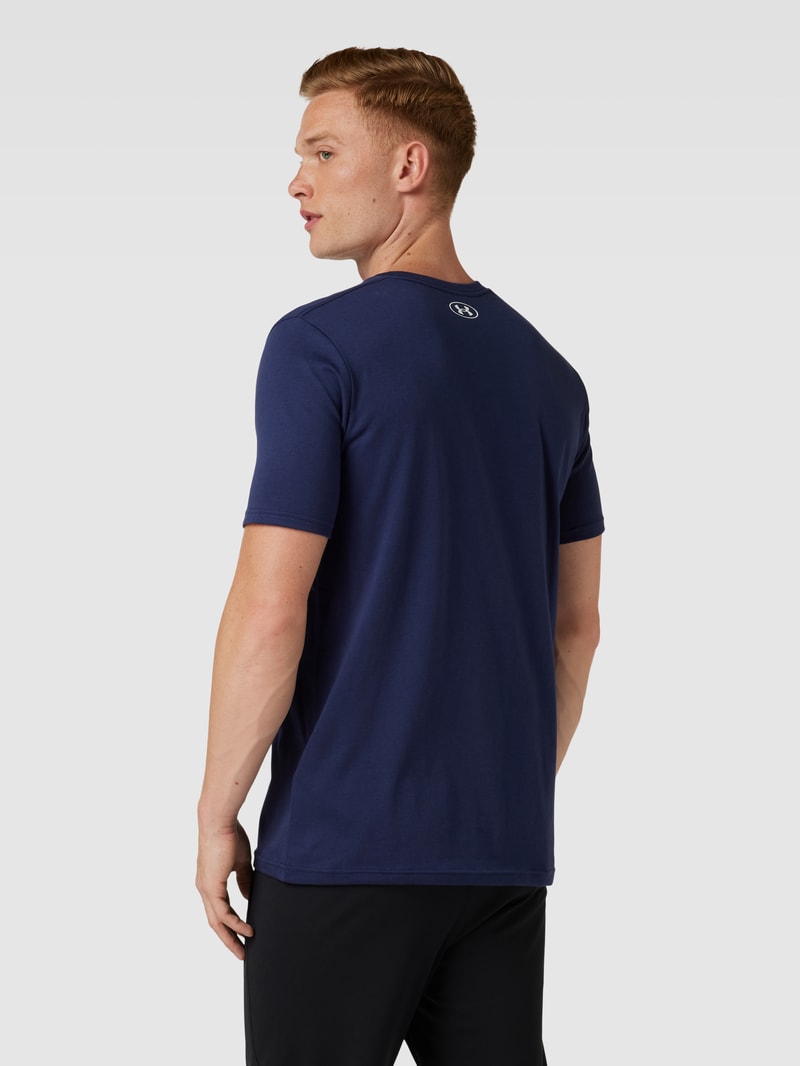 T-Shirt mit Label-Print Modell 'ABC CAMO BOXED LOGO' in marineblau