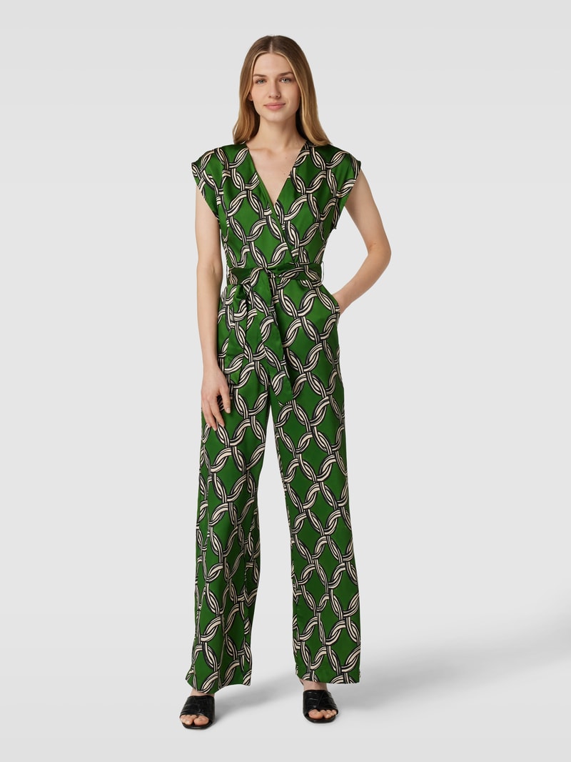 Jumpsuit mit Allover-Muster Modell 'CADENA' in grün