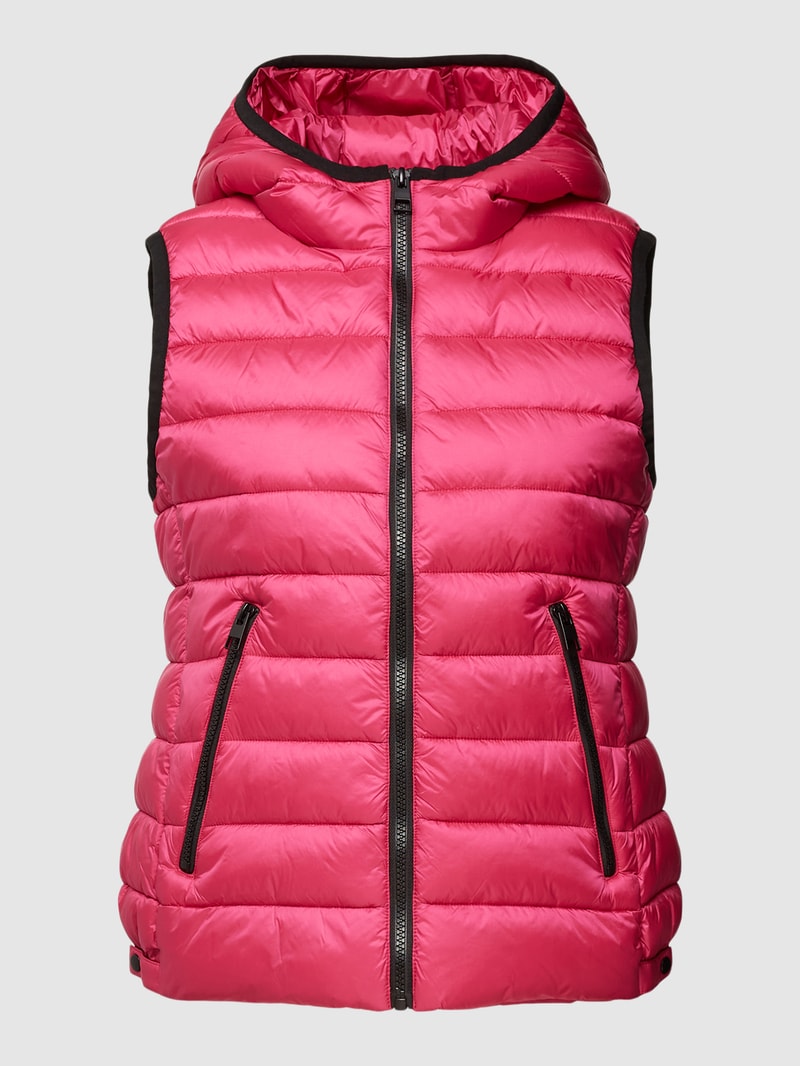 Steppweste mit Kapuze Modell 'Wenise' in fuchsia