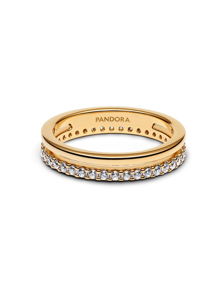 Pandora 14k gelbvergoldete Metalllegierung, Zirkonia Ring Größe 52 günstig kaufen onesize