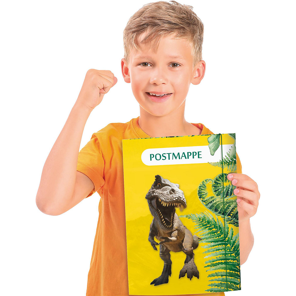 Sammelmappe/Postmappe Tyrannosaurus, DIN A4, mit Gummizug