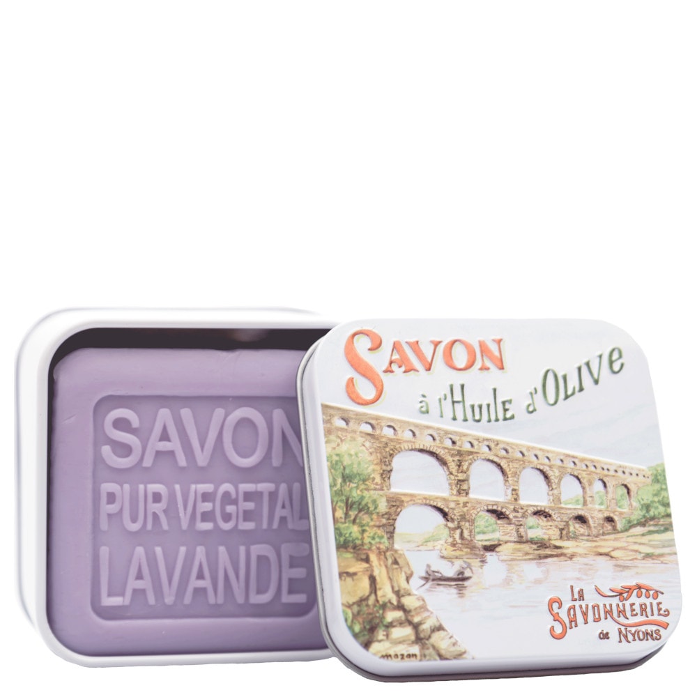 La savonnerie de nyons Savon 100g Lavande et Boîte Métal Pont du Gard Savon