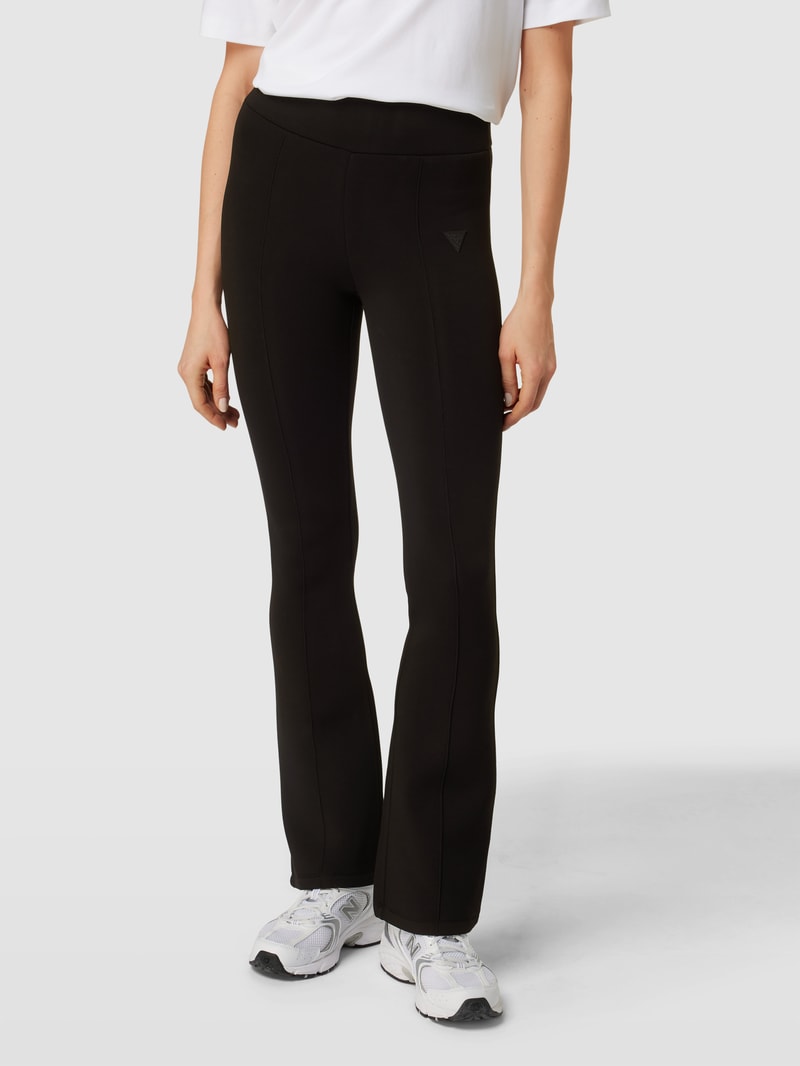 Sweatpants mit fixierten Bundfalten Modell 'ALLIE' in schwarz