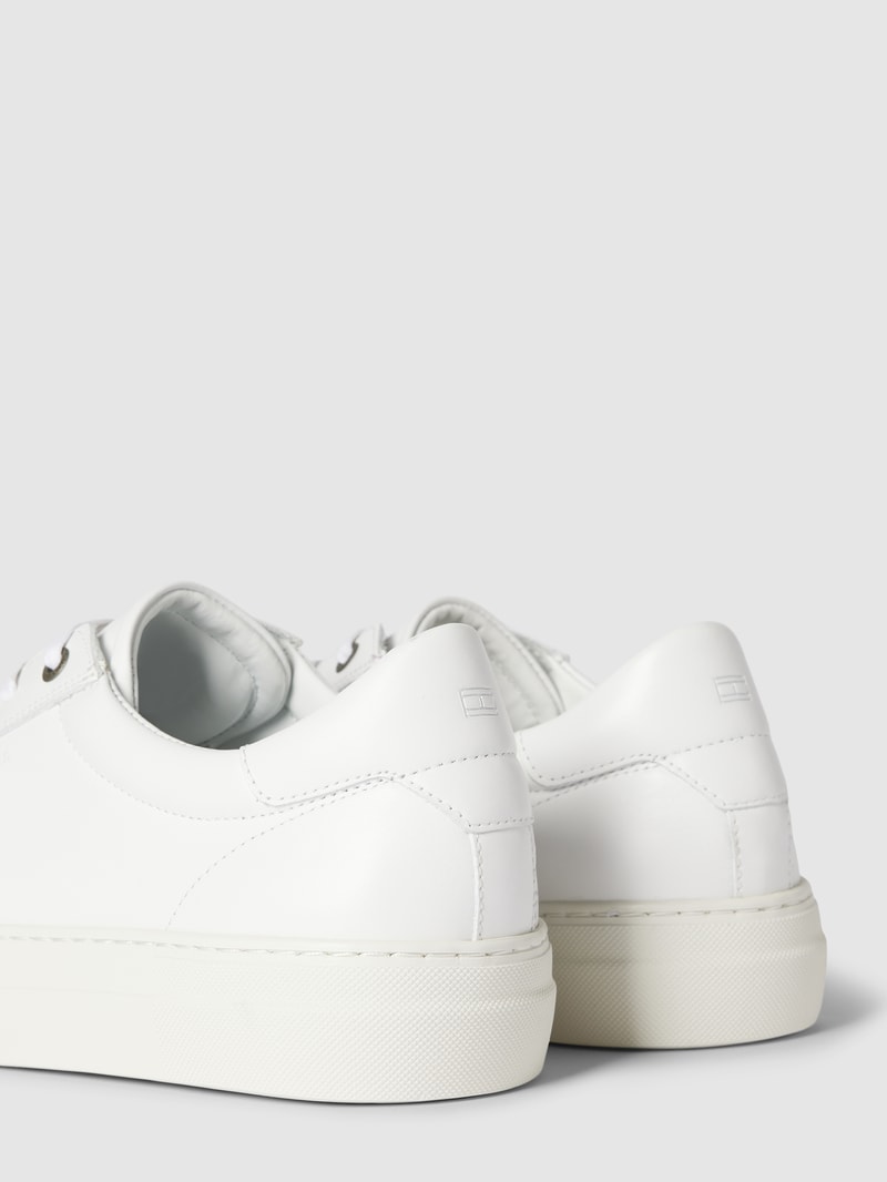 Sneaker aus echtem Leder mit Label-Details in weiß