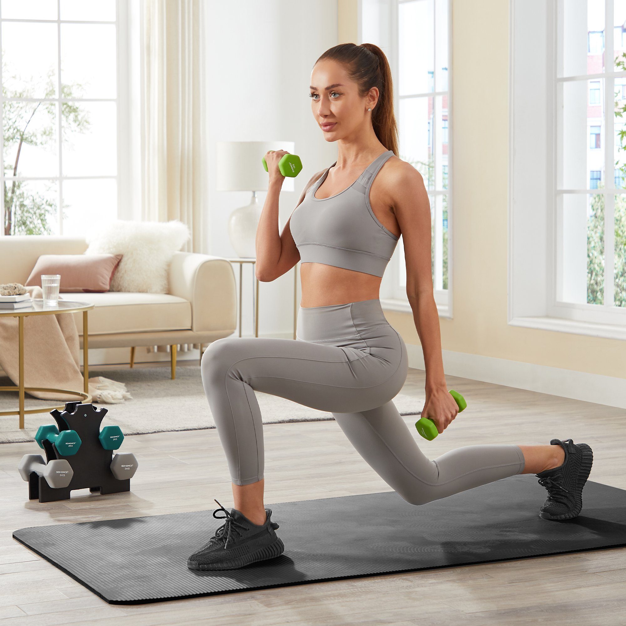 SONGMICS Hantel-Set, (Set), Kurzhantel Set 12kg+10kg, Krafttraining