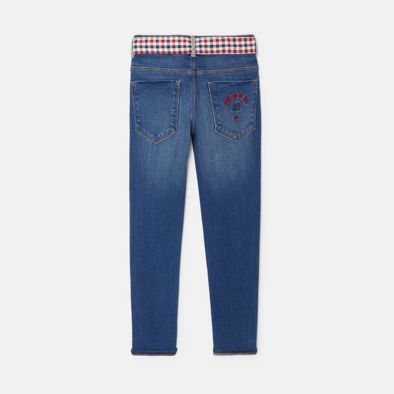 Jean slim ceinture amovible