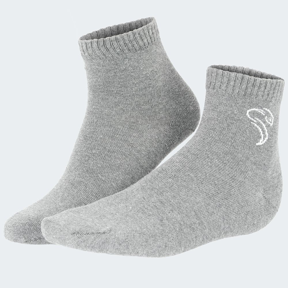Black Snake 3-Pack Grey Pure Comfort Quarter Sneakersocken