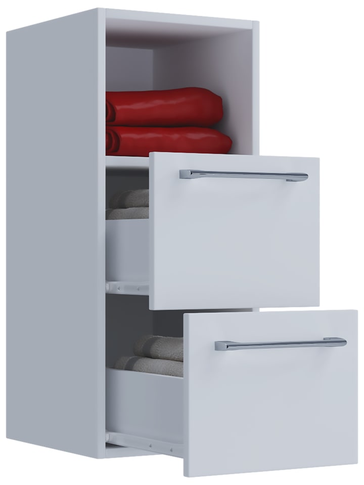 VCM  Holz Badmöbel Midischrank Badschrank Bad Badinos S in Weiß günstig kaufen onesize