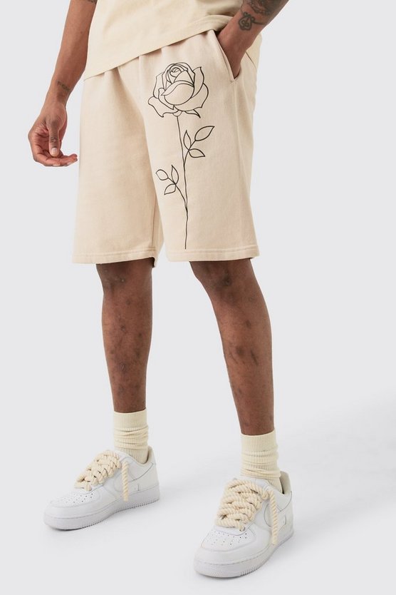 Tall lockere Jersey-Shorts mit Print