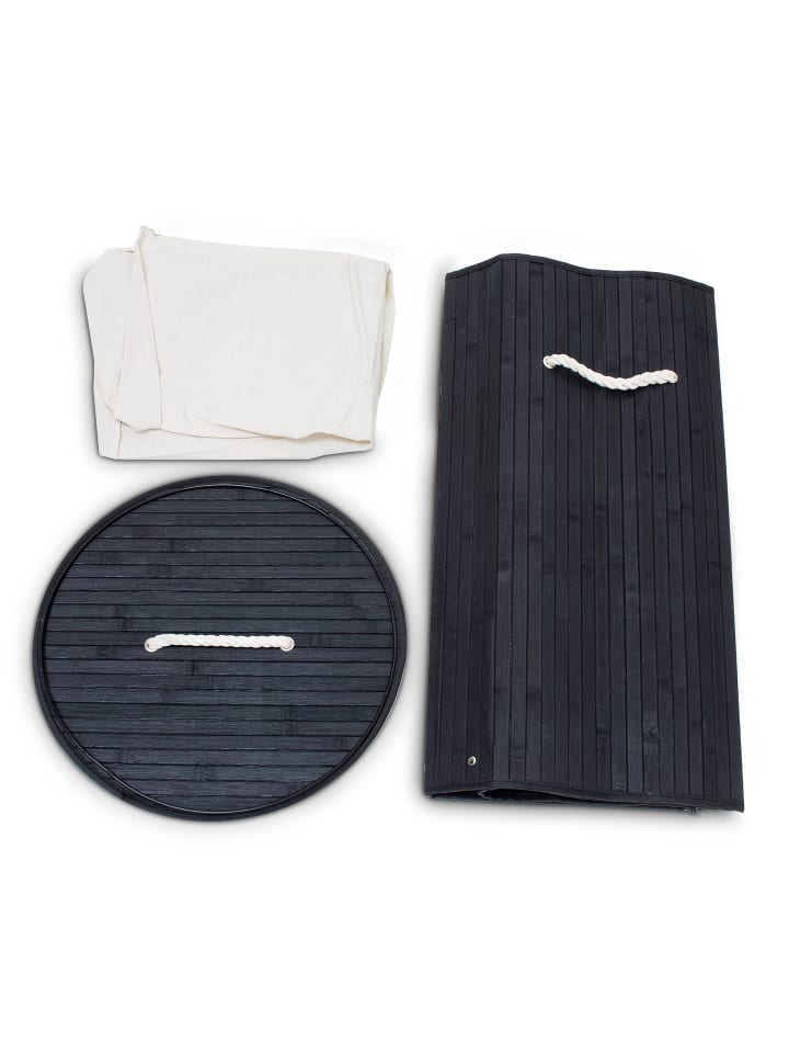 relaxdays 2x Wäschekorb in Schwarz/ Weiß - Je 80 l günstig kaufen onesize