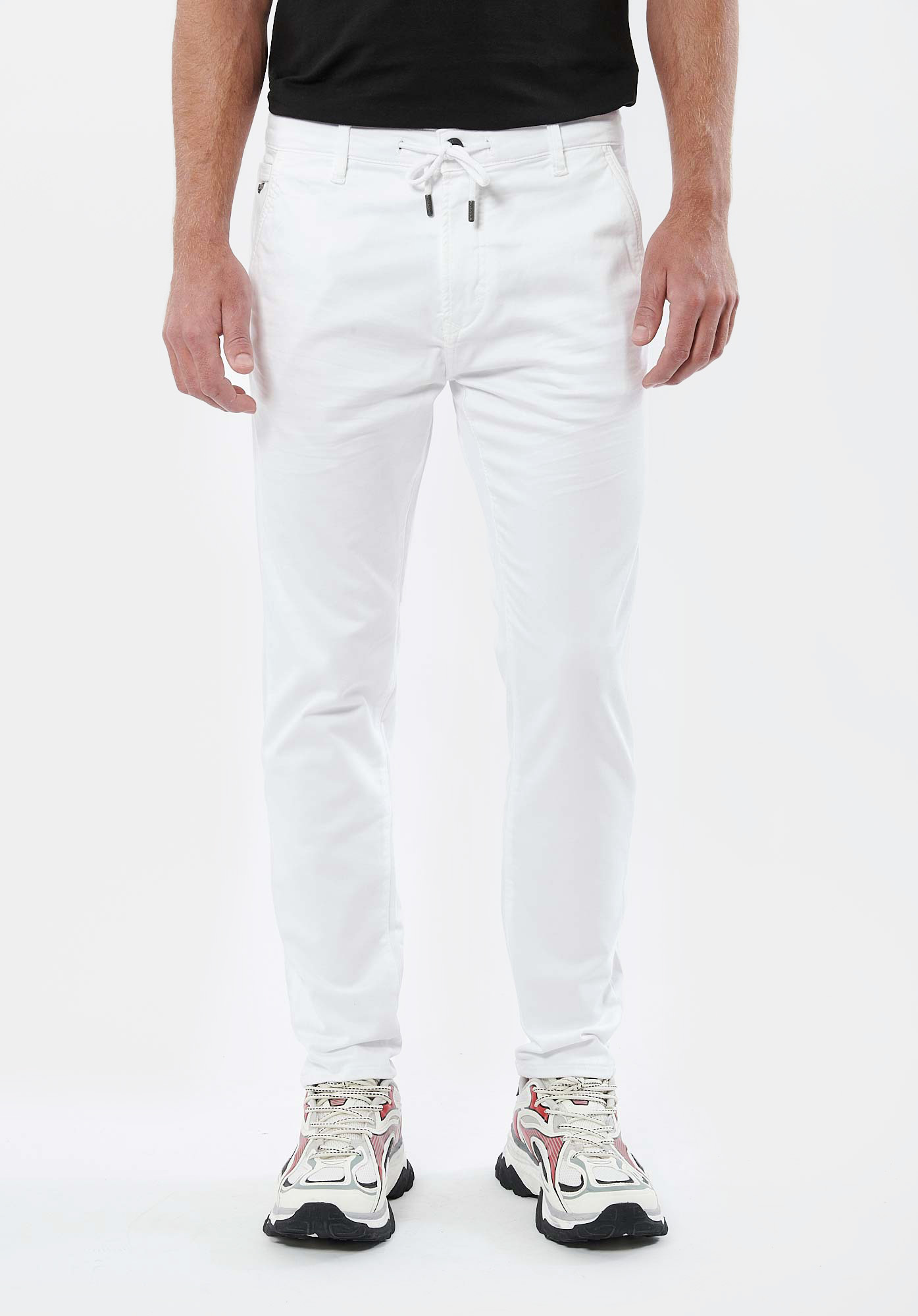 IRWIX  Jean slim relaxed blanc homme