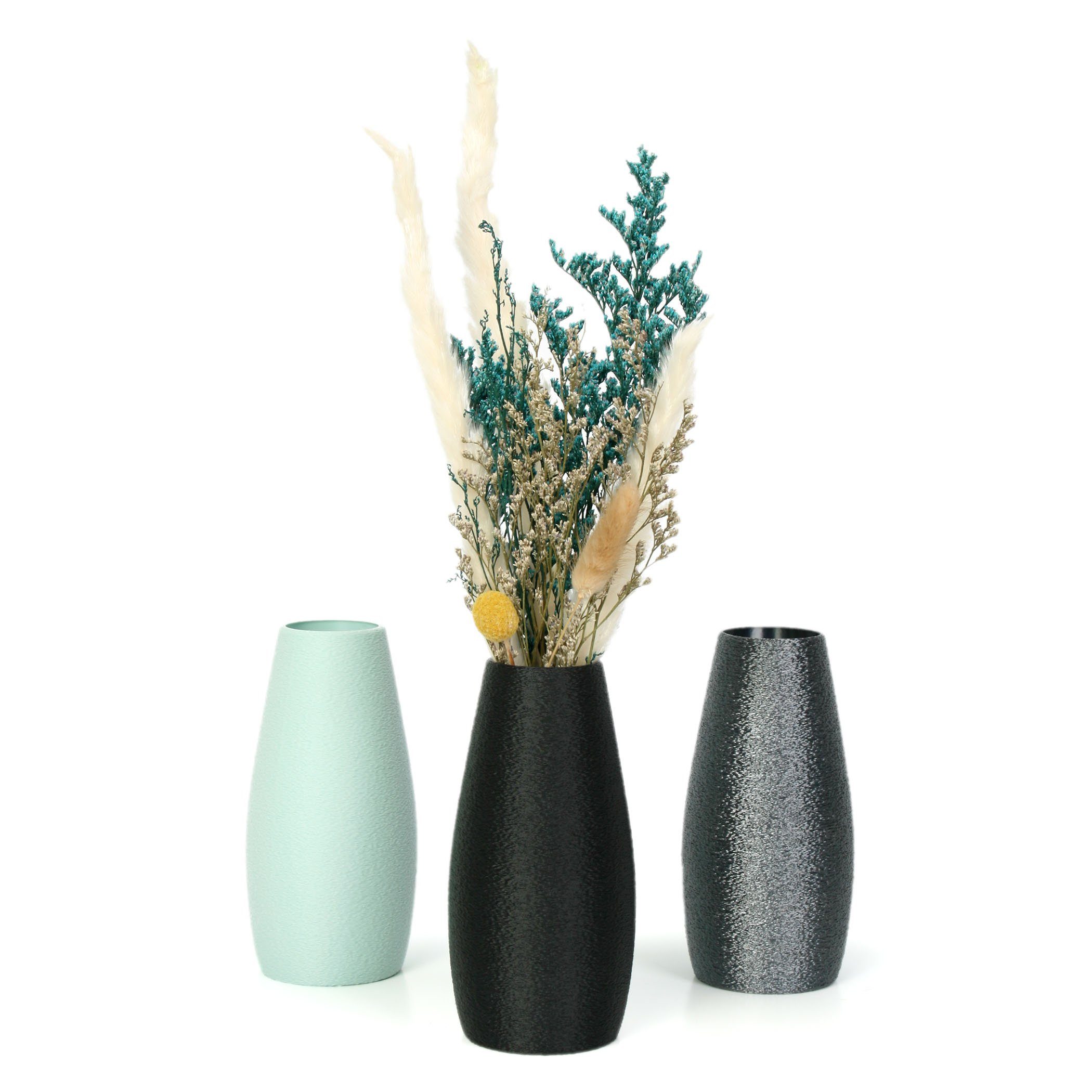 Kreative Feder Dekovase Designer Vase – Dekorative Blumenvase aus Bio-Kunststoff, aus nachwachsenden Rohstoffen; wasserdicht & bruchsicher