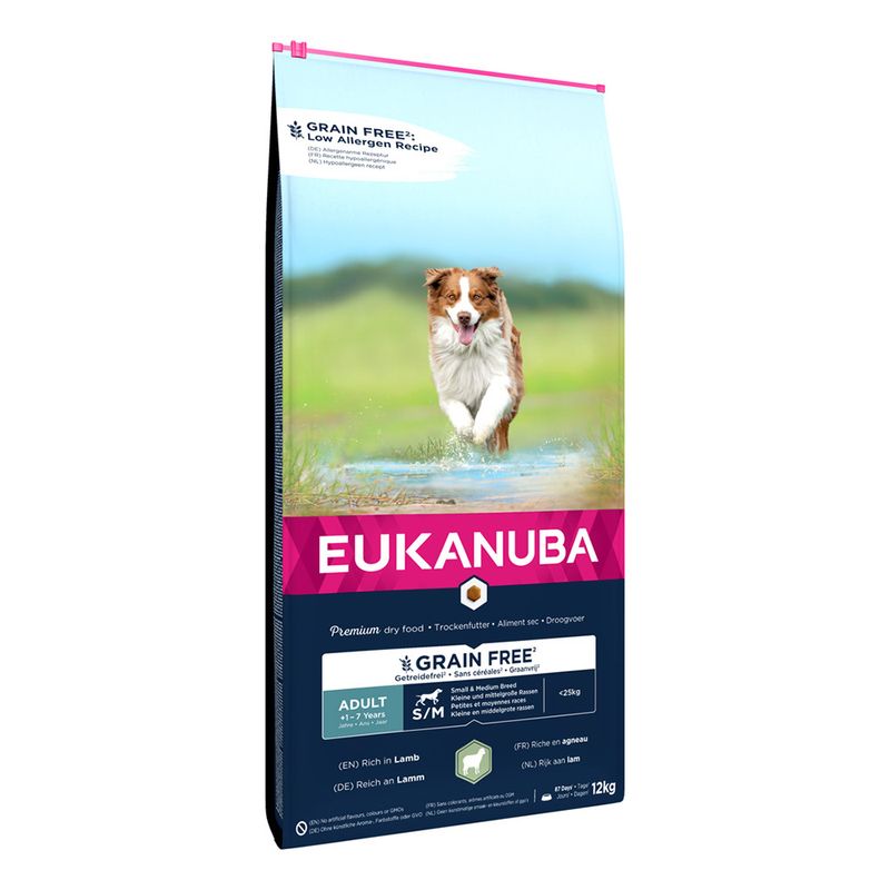 Eukanuba Grain Free Adult Small & Medium Breed Lamm