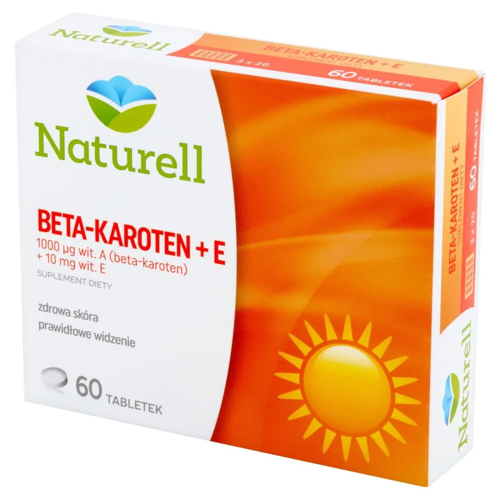 Naturell Beta-Carotene + Wit. E, Tabletki