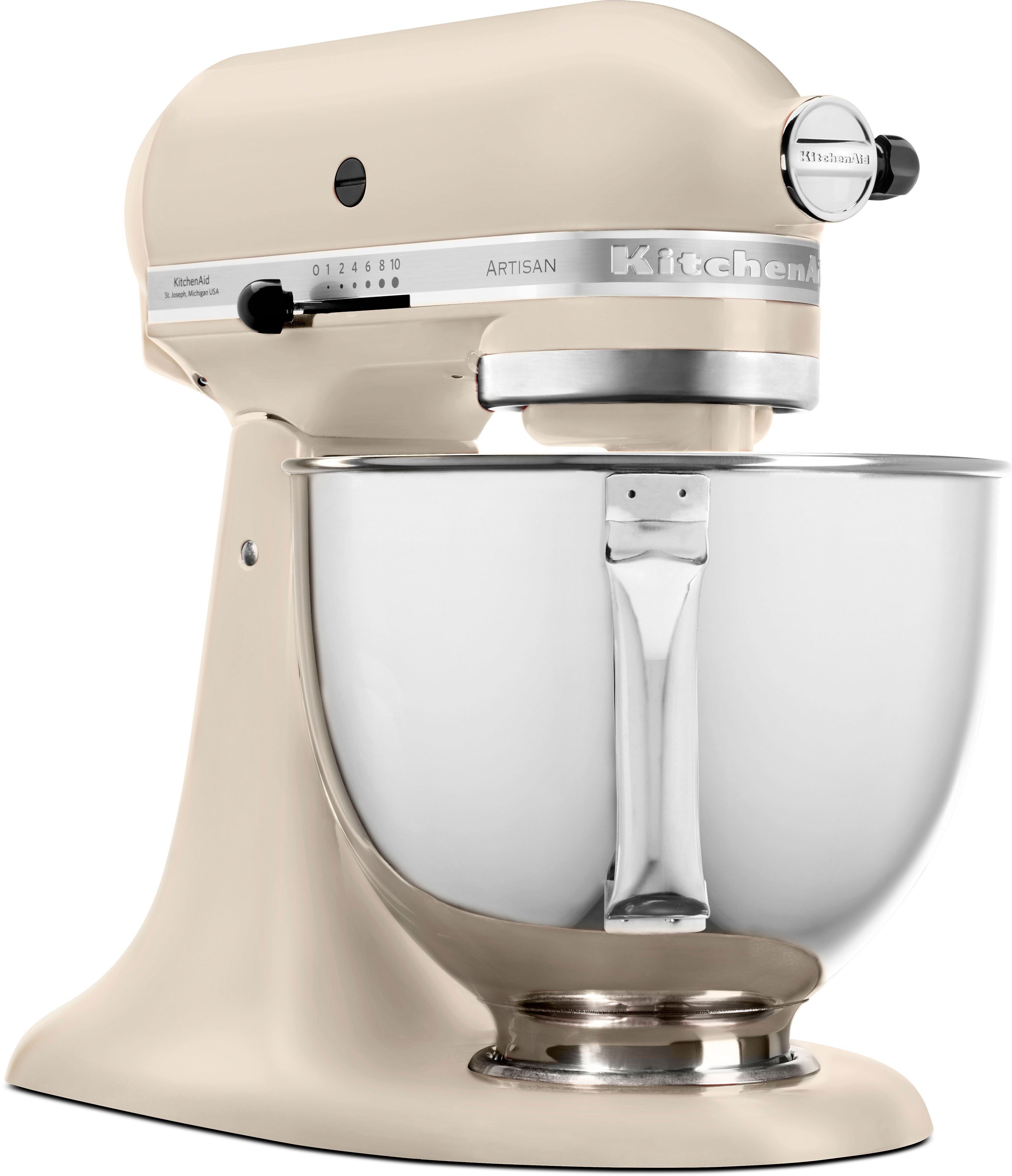 KitchenAid Küchenmaschine 5KSM125EFL FRESH LINEN, 300 W, 4,8 l Schüssel, Gratis Fleischwolf, Schüssel, Spritzgebäckvorsatz (Wert ca. 238,-UVP)
