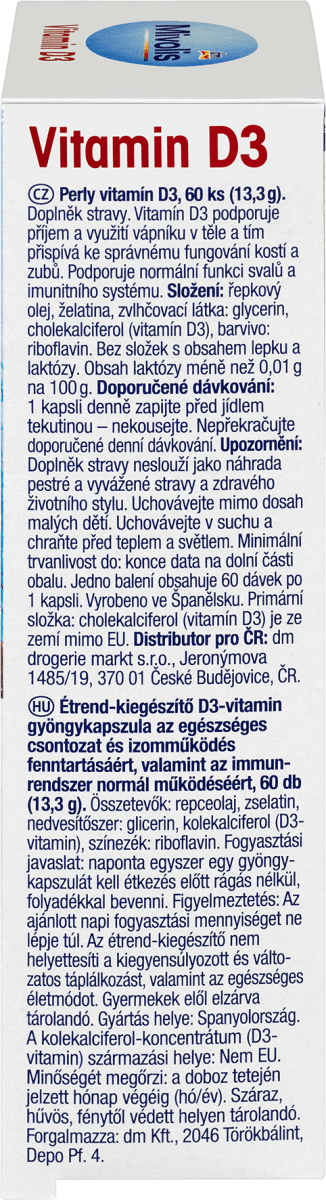 Vitamin D3 Perlen 1000 I.E. 60 St, 60 St