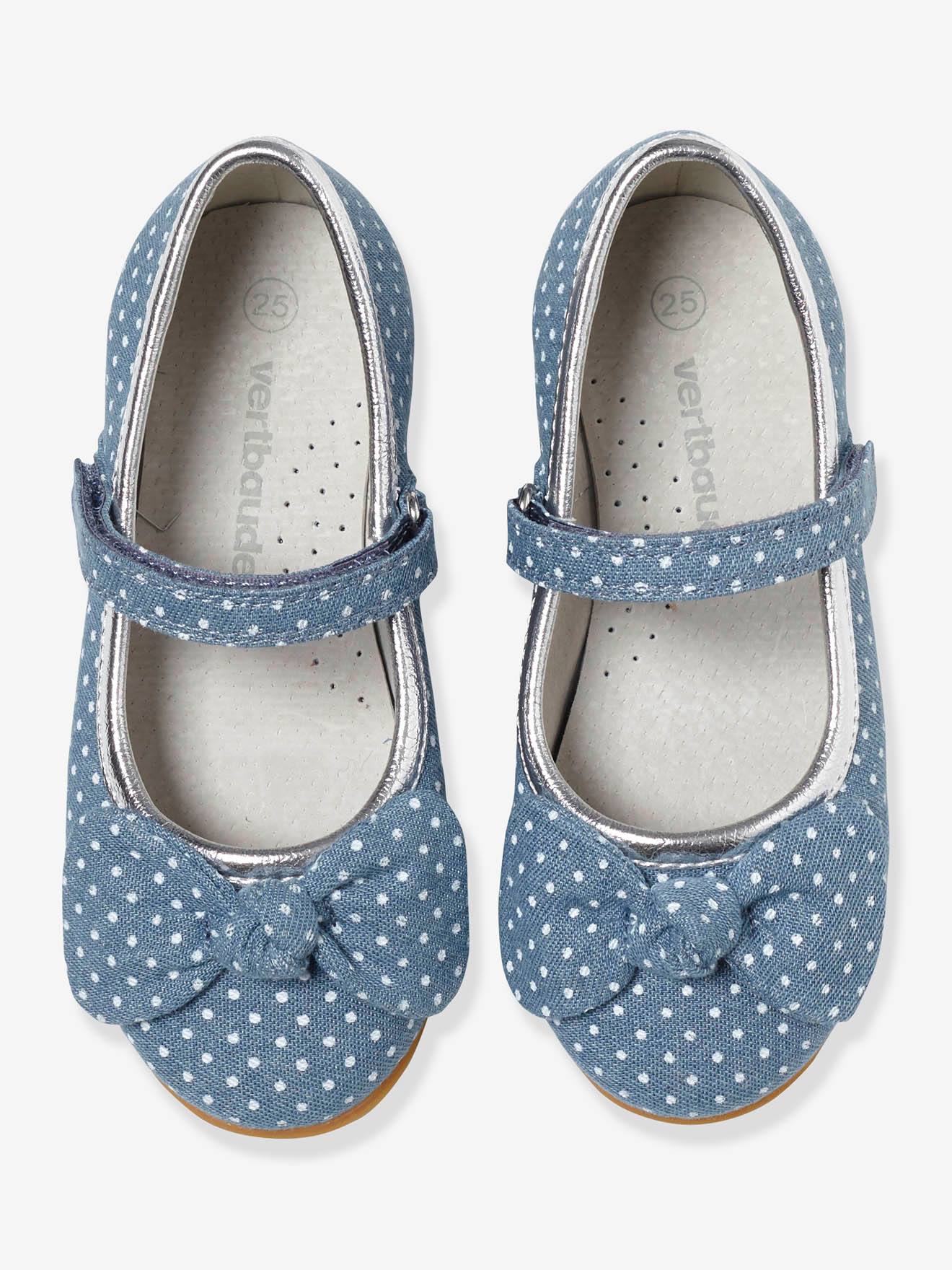 Ballerines scratchées fille collection maternelle blue denim