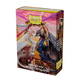 Dragon Shield Japanese Size Brushed Art Sleeves - Valentine Dragon 2023 (60)