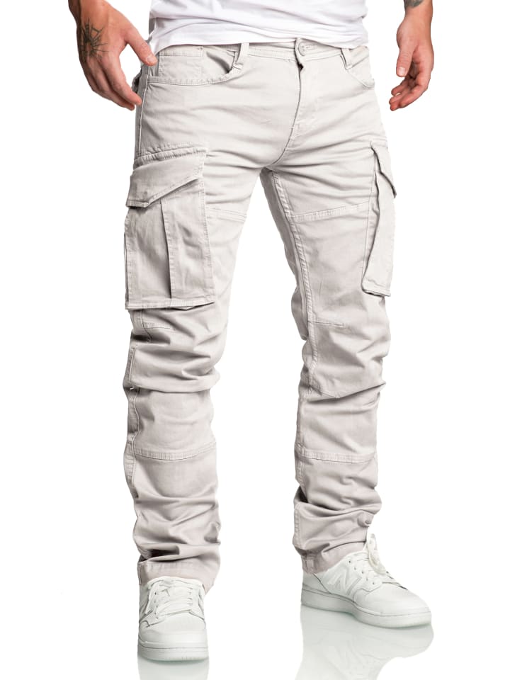 Amaci&Sons Cargo Jogger-Chino WYATT in Hellgrau günstig kaufen