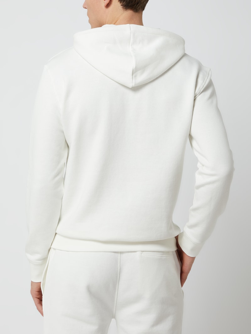 Hoodie mit Logo-Applikation in offwhite