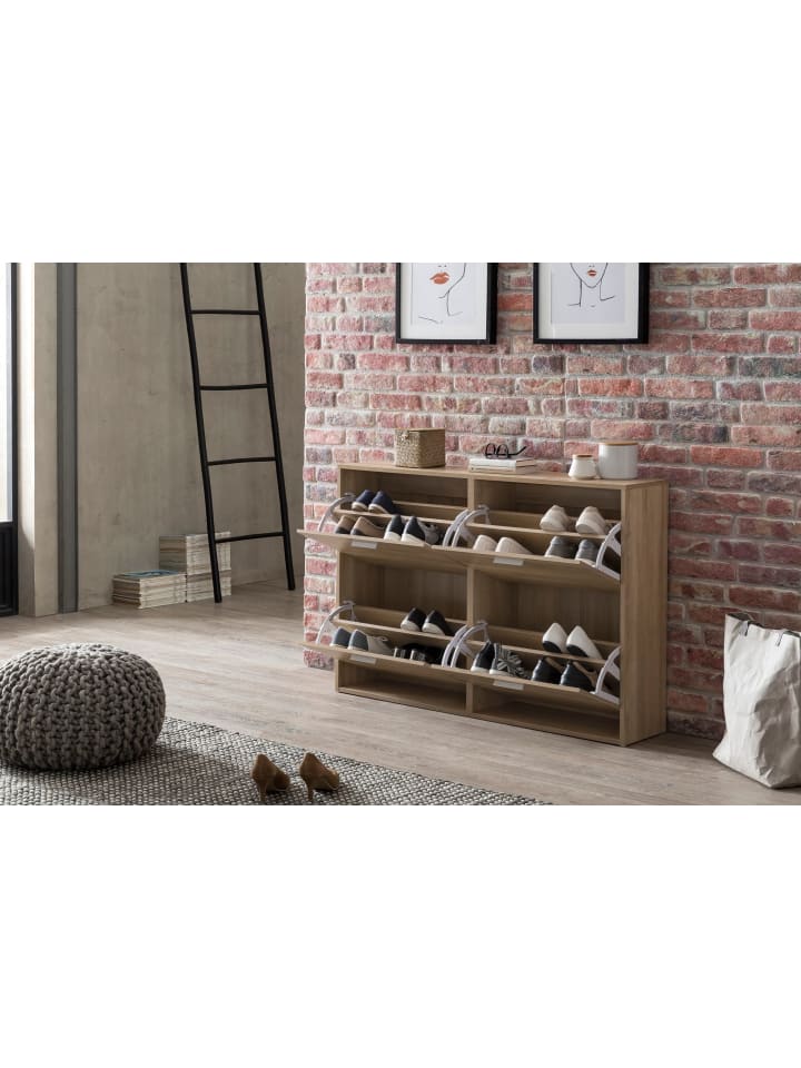 KADIMA DESIGN Schuhschrank WL5.828 Modern 120 x 81 x 24 cm Holz Schuhregal 4 in Sonoma günstig kaufen onesize