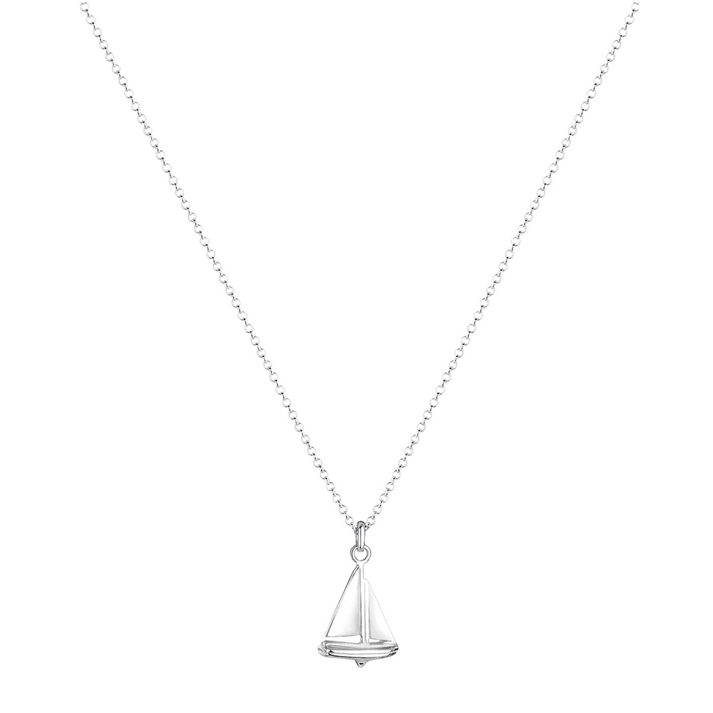 Elli Elli Collier Femmes Pendentif Voilier Maritime en Argent Sterling 925 Bijoux